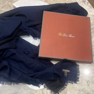 Loro Piana Cashmere Scarf Blue/Black